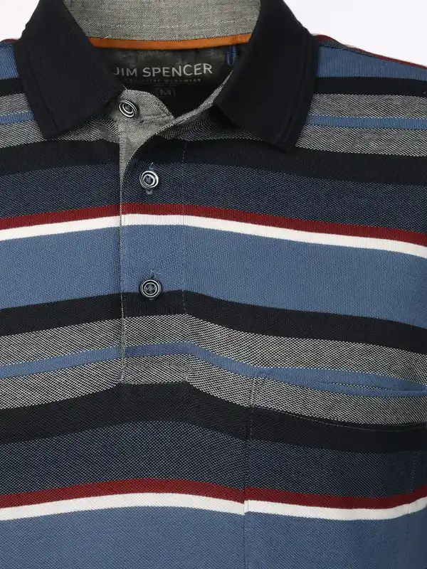 Bild 3 von Herren Poloshirt im Streifenlook Blau