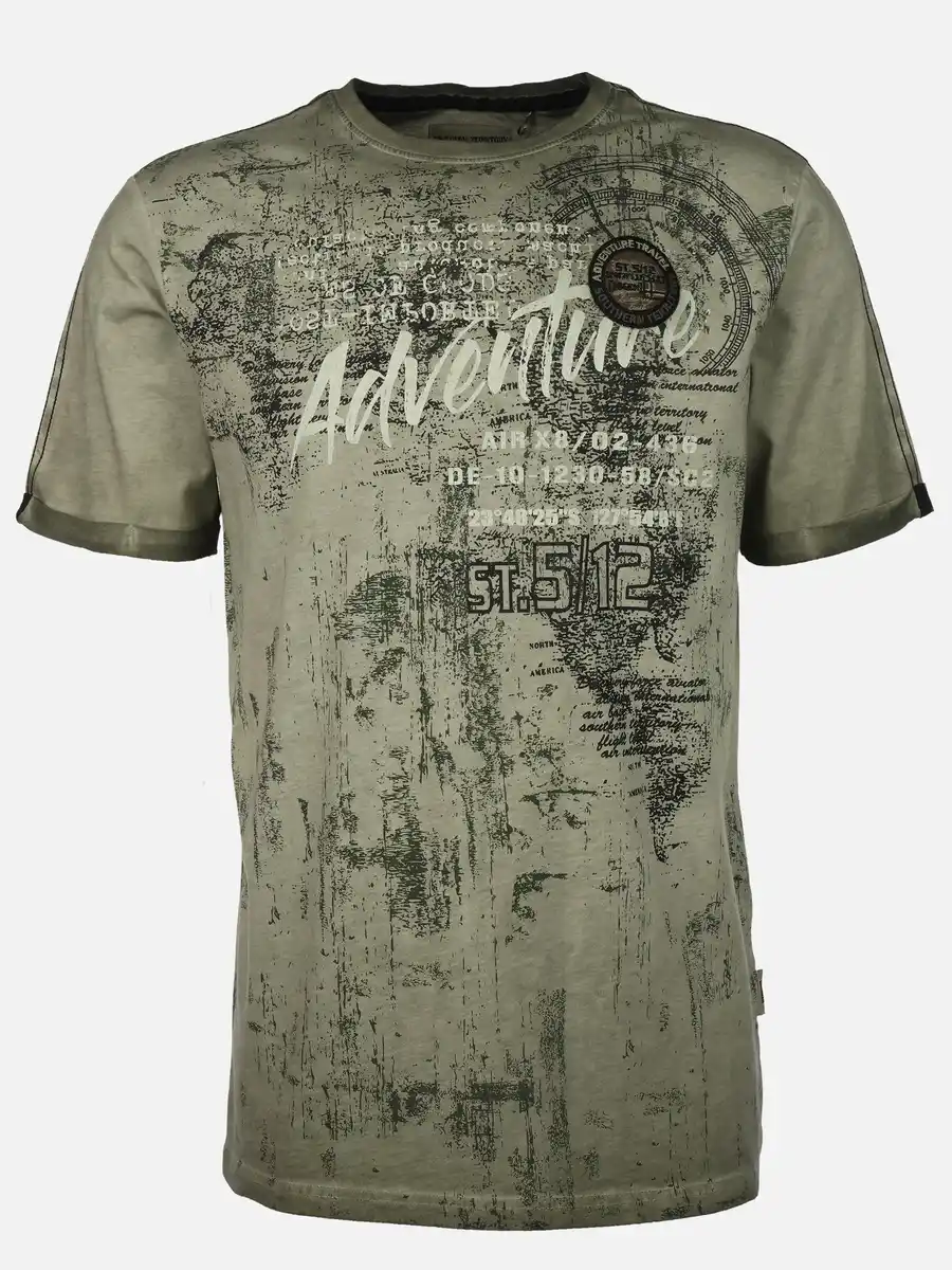 Bild 1 von Herren Shirt mit Frontprint Grün