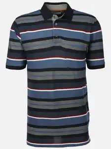 Herren Poloshirt im Streifenlook Blau
