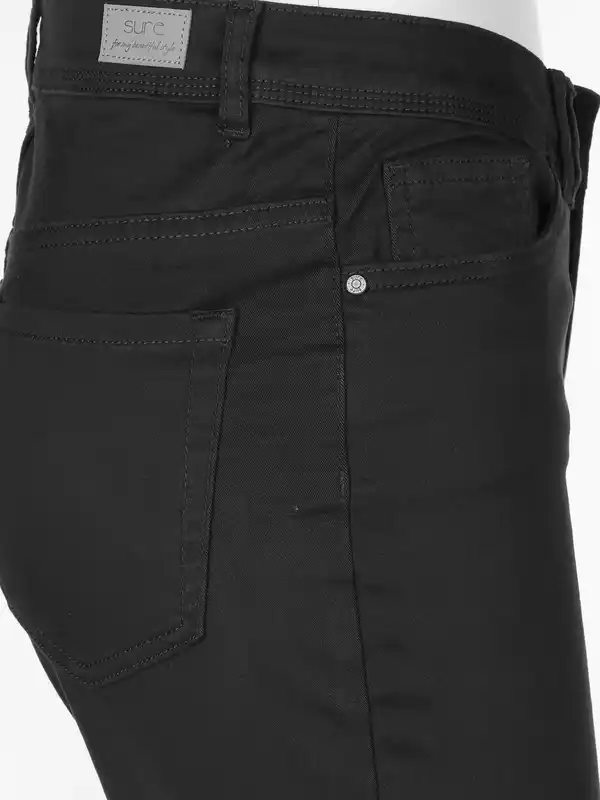 Bild 4 von Damen Capri Hose in Slim Fit Schwarz