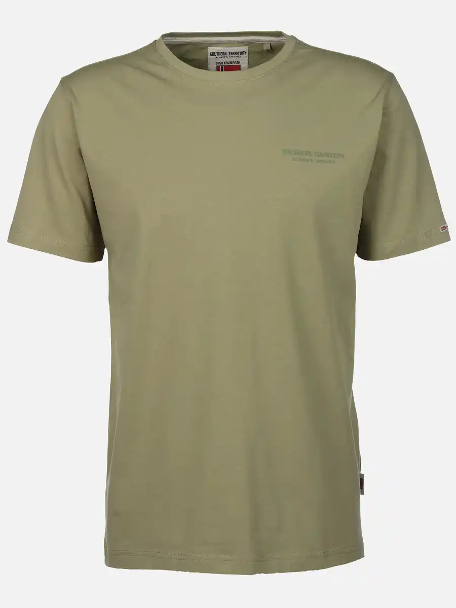 Bild 1 von Herren Shirt mit Logo-Schriftzug Grün