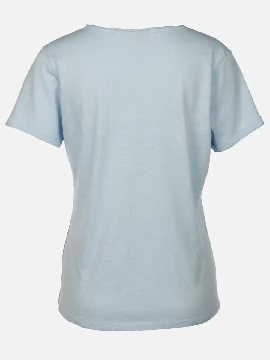 Bild 2 von Damen Shirt mit Glitzerprint und Glitzersteinchen Blau