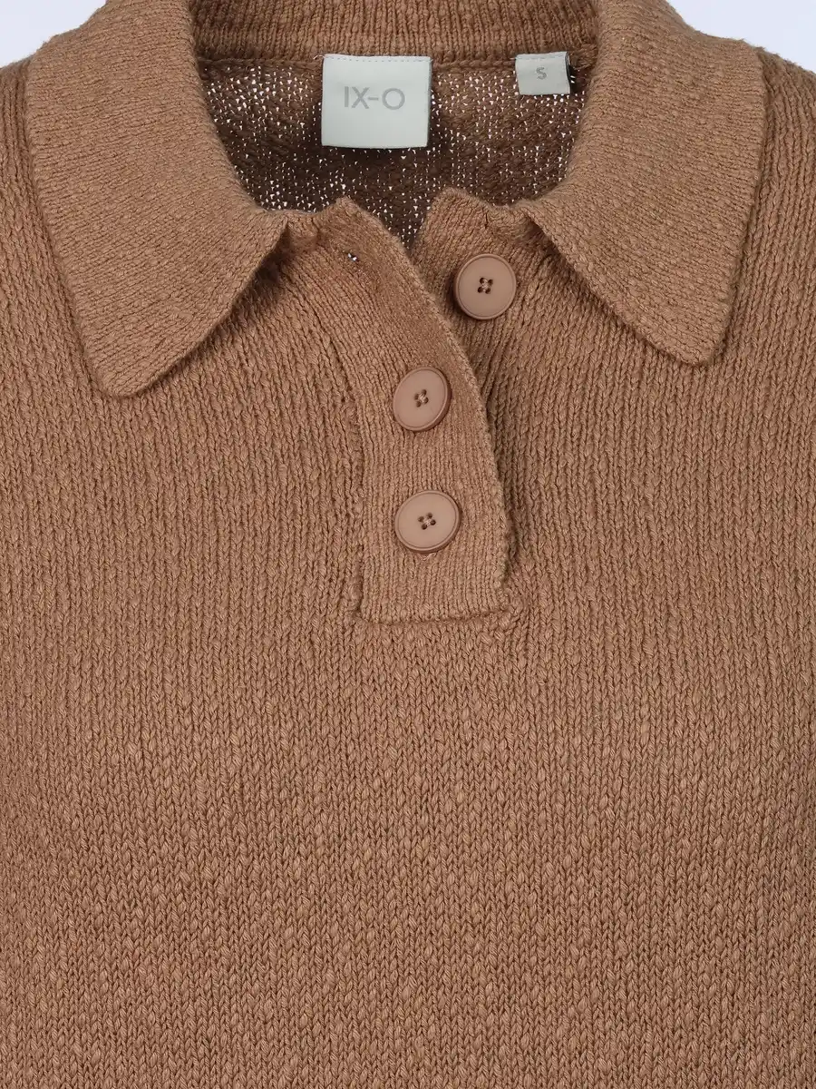 Bild 3 von Damen Kurzpullover mit Polokragen Braun