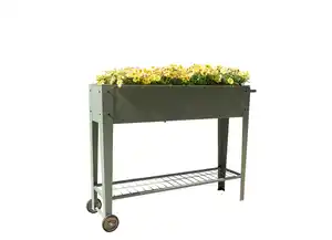 Metall-Hochbeet mit Rollen