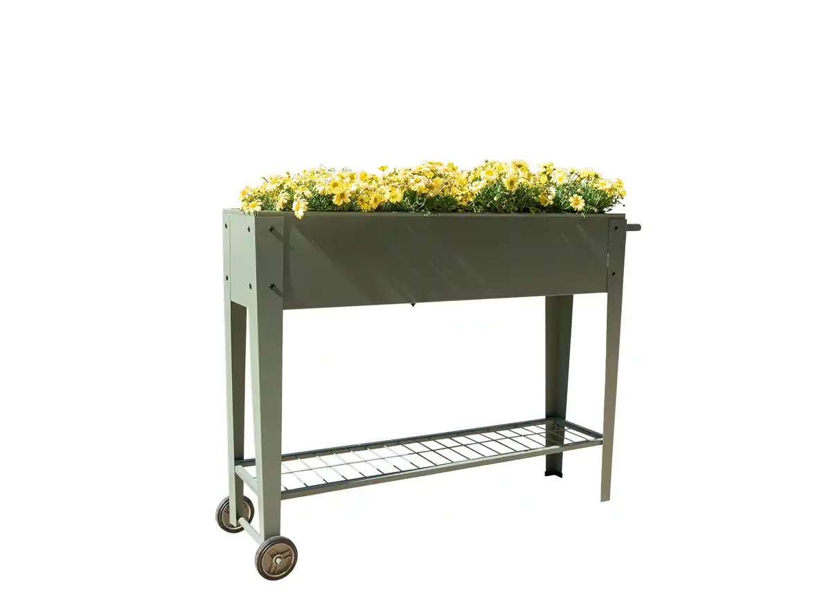 Bild 1 von Metall-Hochbeet mit Rollen