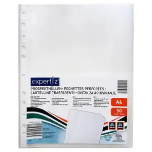 EXPERTIZ Prospekthülle Transparent 50 Stück, A4