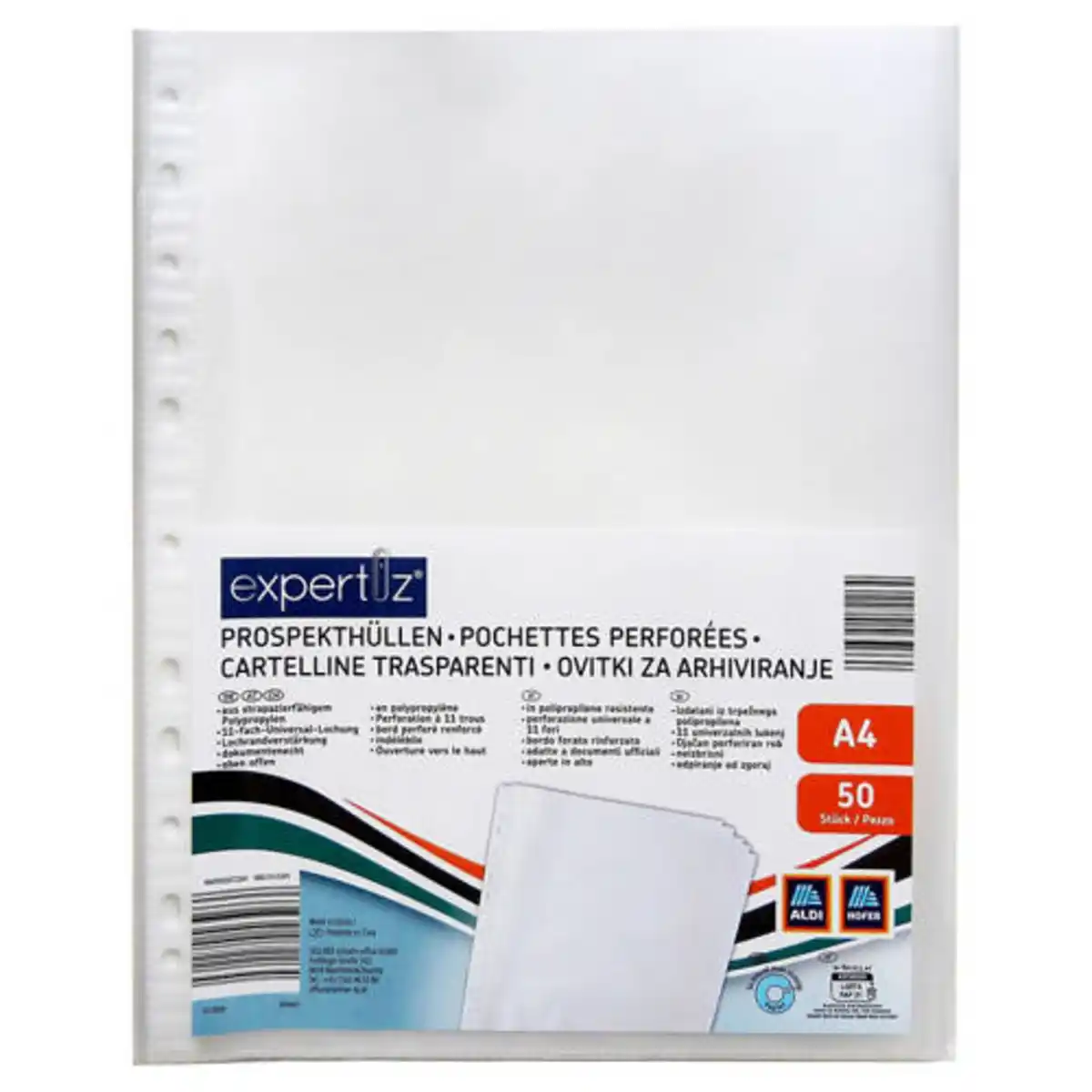 Bild 1 von EXPERTIZ Prospekthülle Transparent 50 Stück, A4
