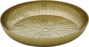 IDEENWELT Kerzenuntersetzer metal gold