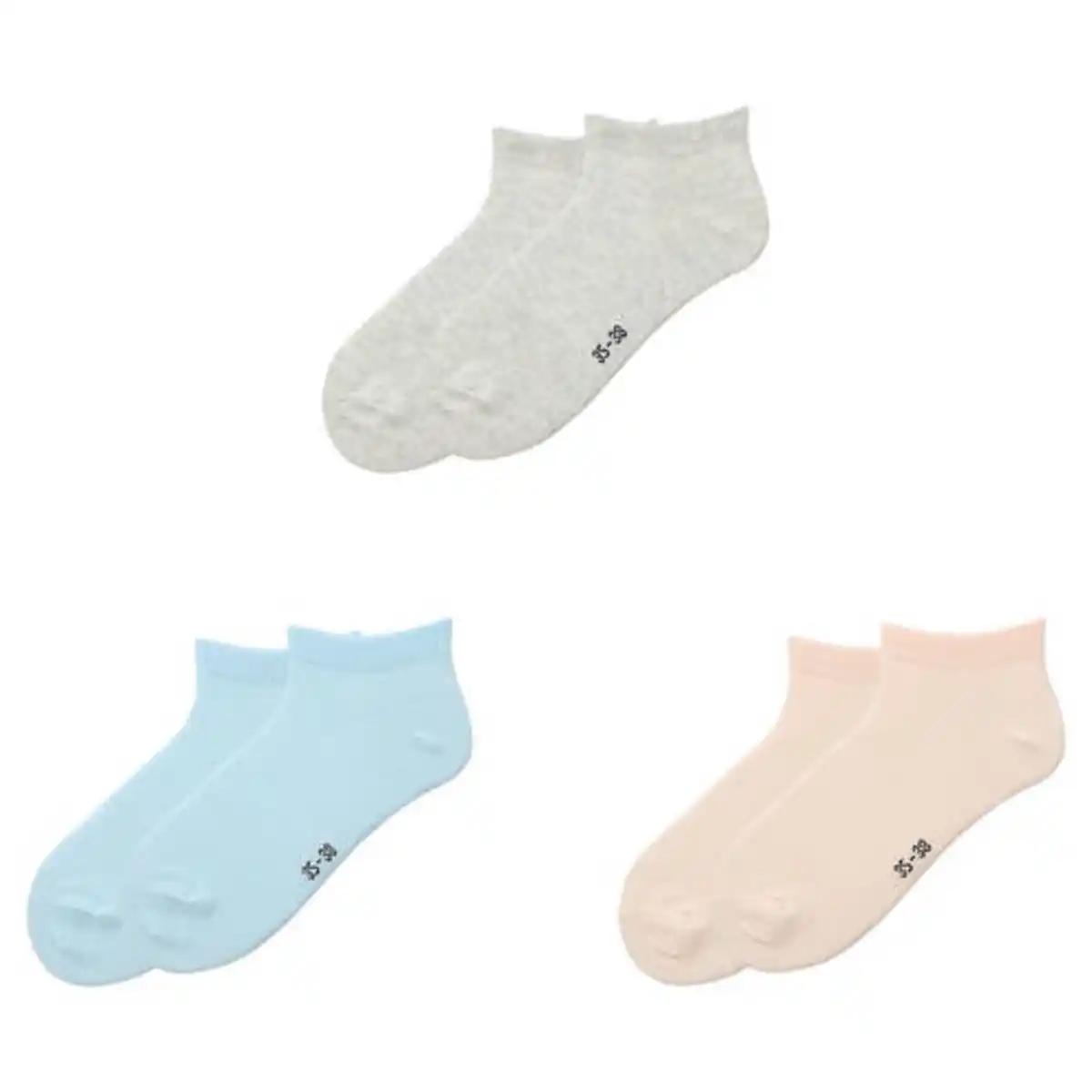 Bild 1 von LILY & DAN Kinder Socken 3er-Pack, Blau/Orange/Grau, 23/26