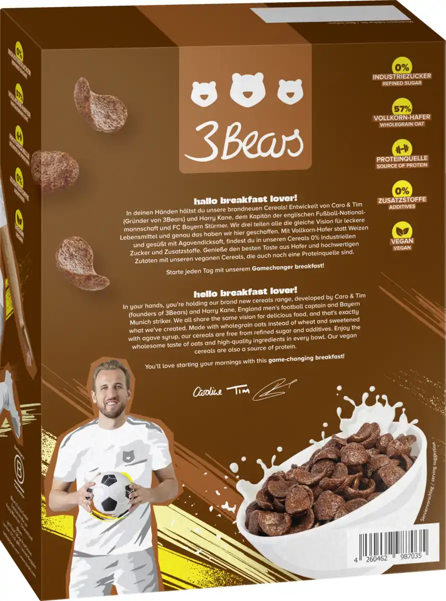 Bild 2 von 3Bears Harry Kane's Oat Cocoa Crunch, 250 g