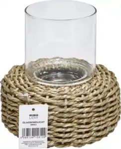 IDEENWELT RubinL Glaswindlicht Seegras klein