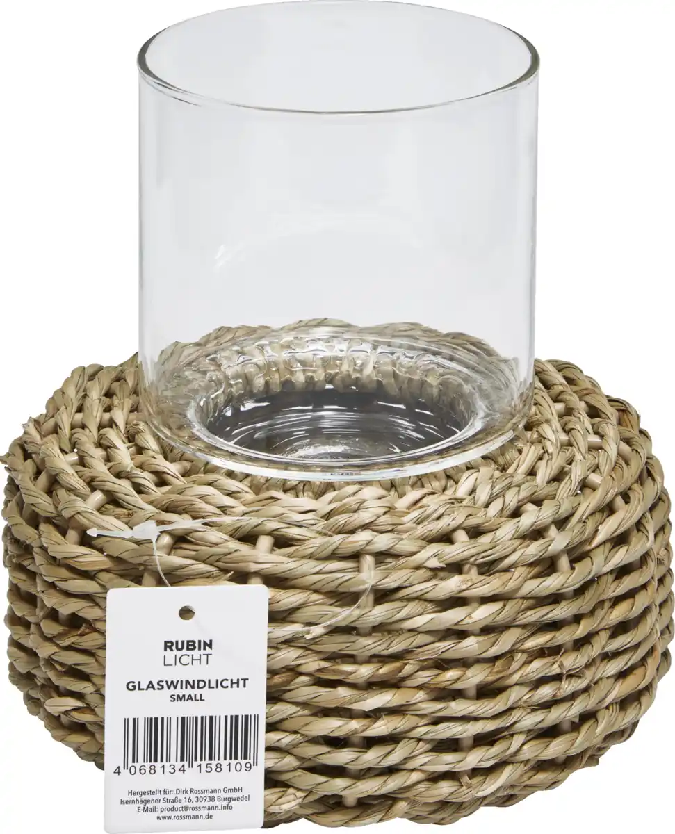Bild 1 von IDEENWELT RubinL Glaswindlicht Seegras klein