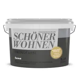 Schöner Wohnen Farbe Trendfarbe 'Luna' schwarzgrau matt 2,5 l