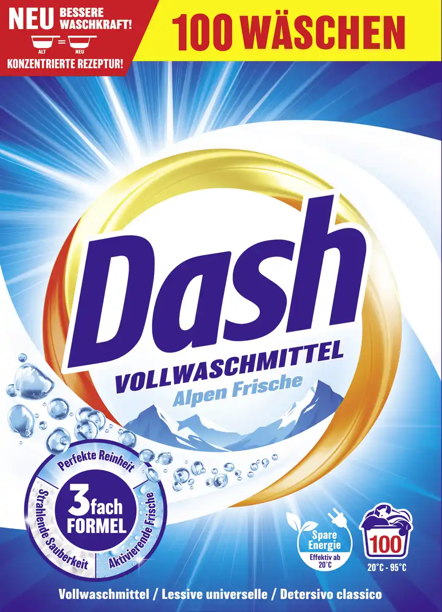 Bild 1 von Dash Vollwaschmittel Pulver Großpackung 100 WL