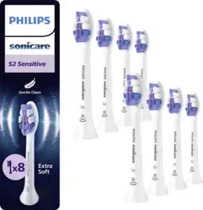 PHILIPS Sonicare Aufsteckbürsten S2 Sensitive HX6058/87 weiß