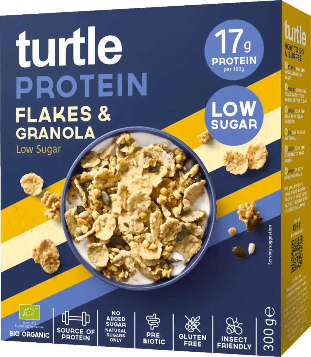Bild 1 von Turtle Bio Protein Flakes & Granola, 300 g