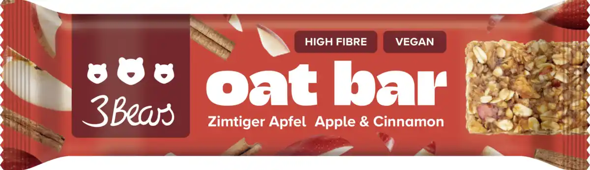 Bild 1 von 3Bears Oat Bar - Zimtiger Apfel, 45 g