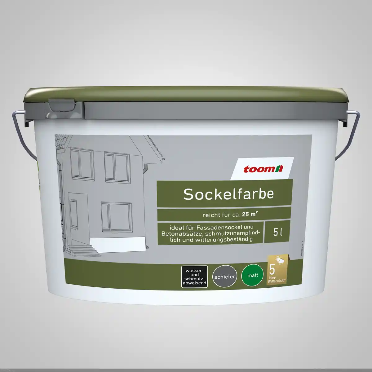 Bild 1 von toom Sockelfarbe schieferfarben matt 5 l