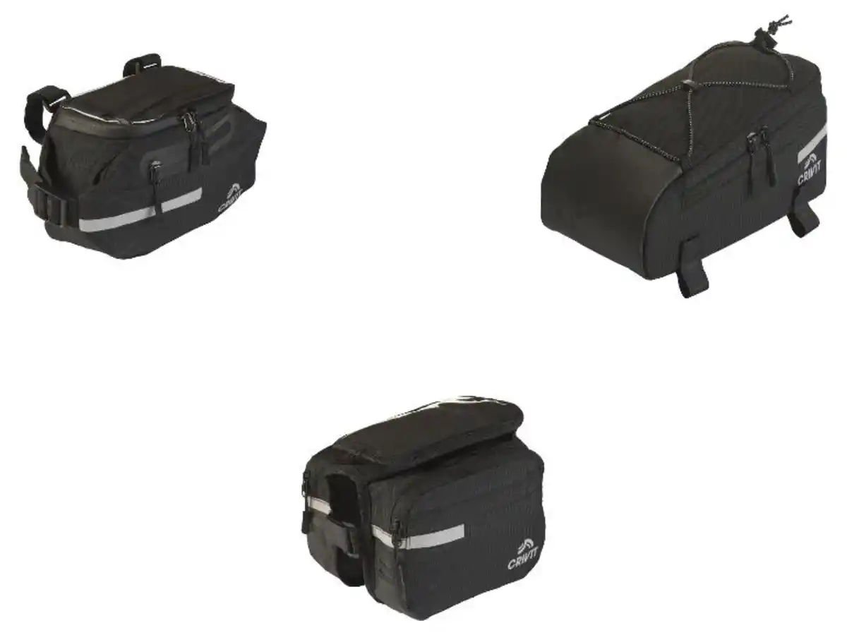 Bild 1 von CRIVIT Fahrrad-Lenkertasche / Fahrrad-Doppel-Rahmentasche / Fahrrad-Gepäckträgertasche