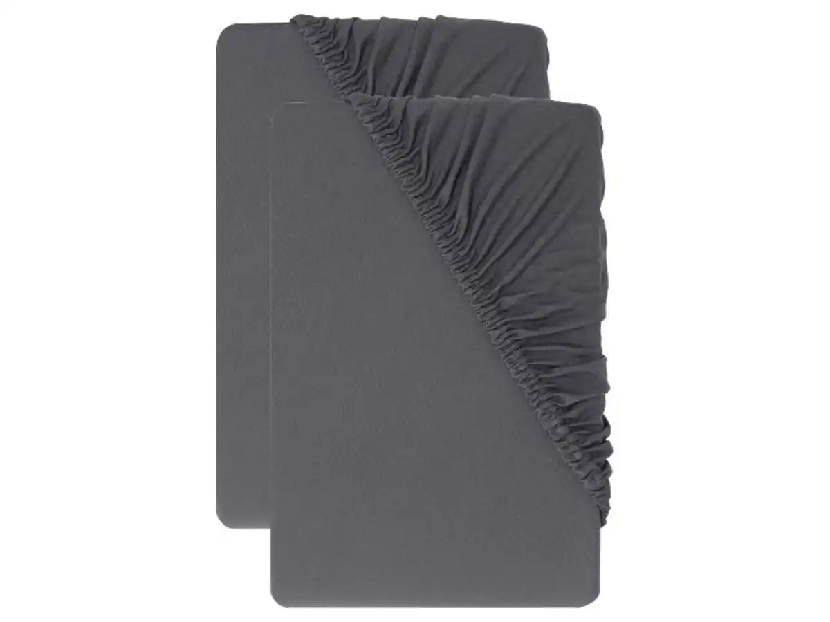 Bild 2 von LIVARNO® Jersey-Spannbettlaken-Set, 2 Stück, 180-200 x 200 cm