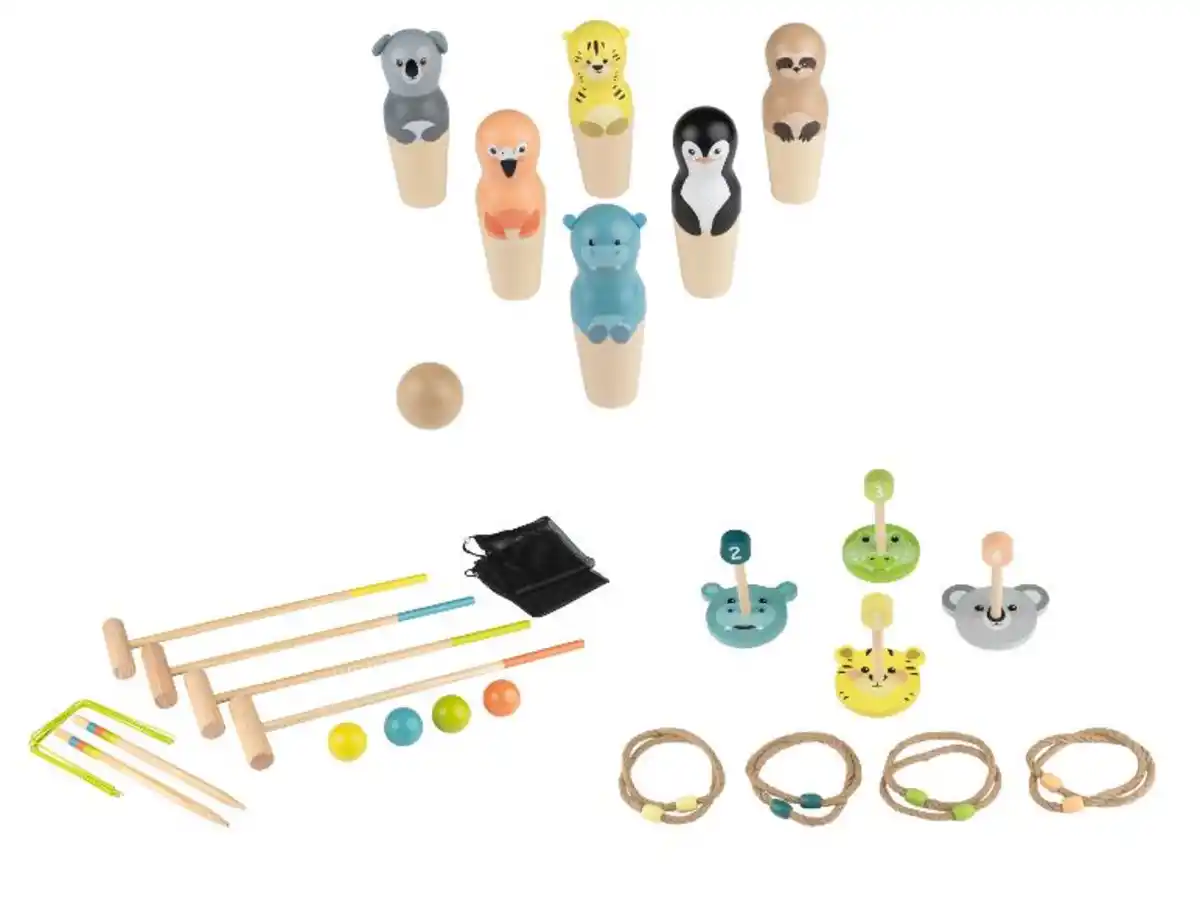 Bild 1 von lupilu® Tierkegeln / Krocket / Tierwurfspiel