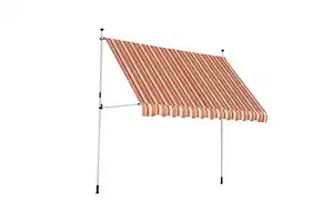 TrendLine Balkon-Markise 3 x 1,3 m orange-weiß gestreift