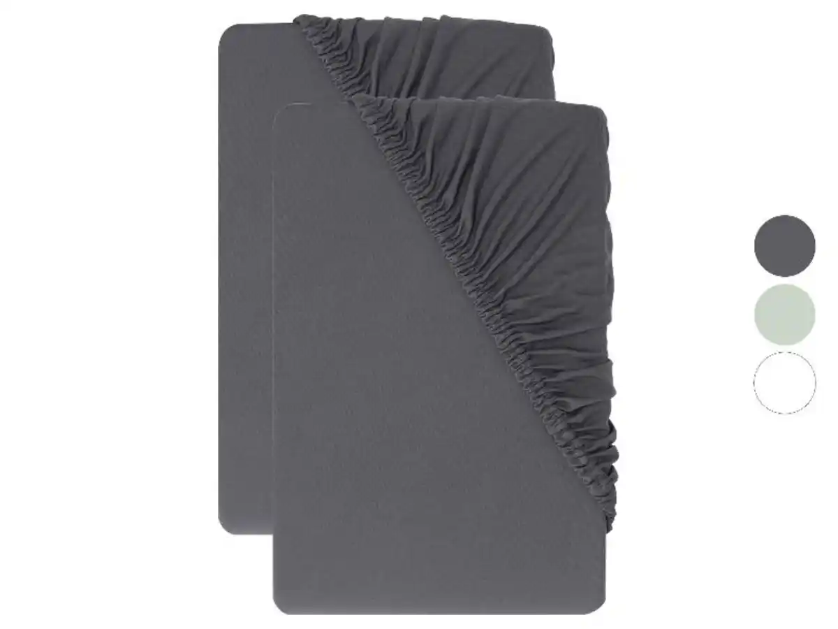 Bild 1 von LIVARNO® Jersey-Spannbettlaken-Set, 2 Stück, 90-100 x 200 cm