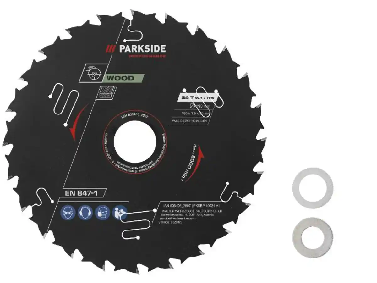 Bild 2 von PARKSIDE PERFORMANCE® PARKSIDE PERFORMANCE® Kreissägeblatt »PKSBP 19024 A1 / PKSBP 19048 A1 / PKSBP 19060 A1«
