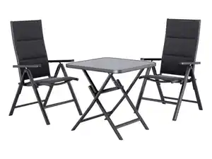 LIVARNO® Alu-Premium-Set »Toronto«, 3-teilig - Klapptisch & 2 Klappsessel