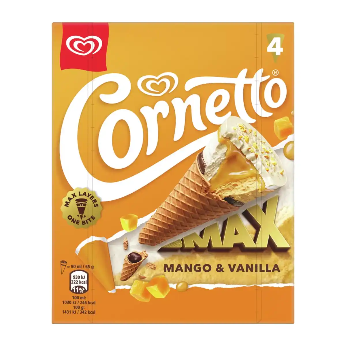 Bild 1 von LANGNESE Cornetto Max Mango & Vanille