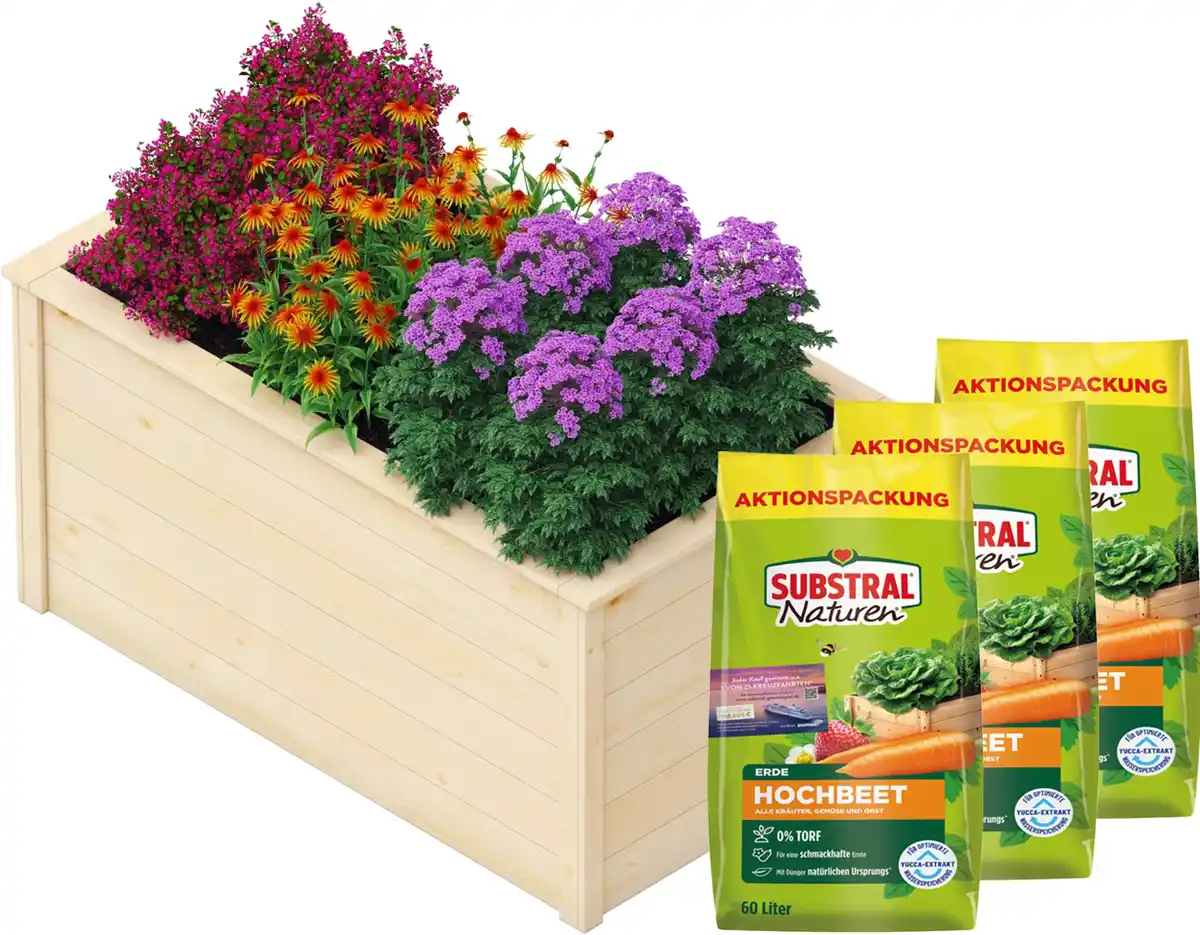 Bild 1 von Upyard Hochbeet + Gratis Substral Naturen Hochbeeterde 3 x 60 L