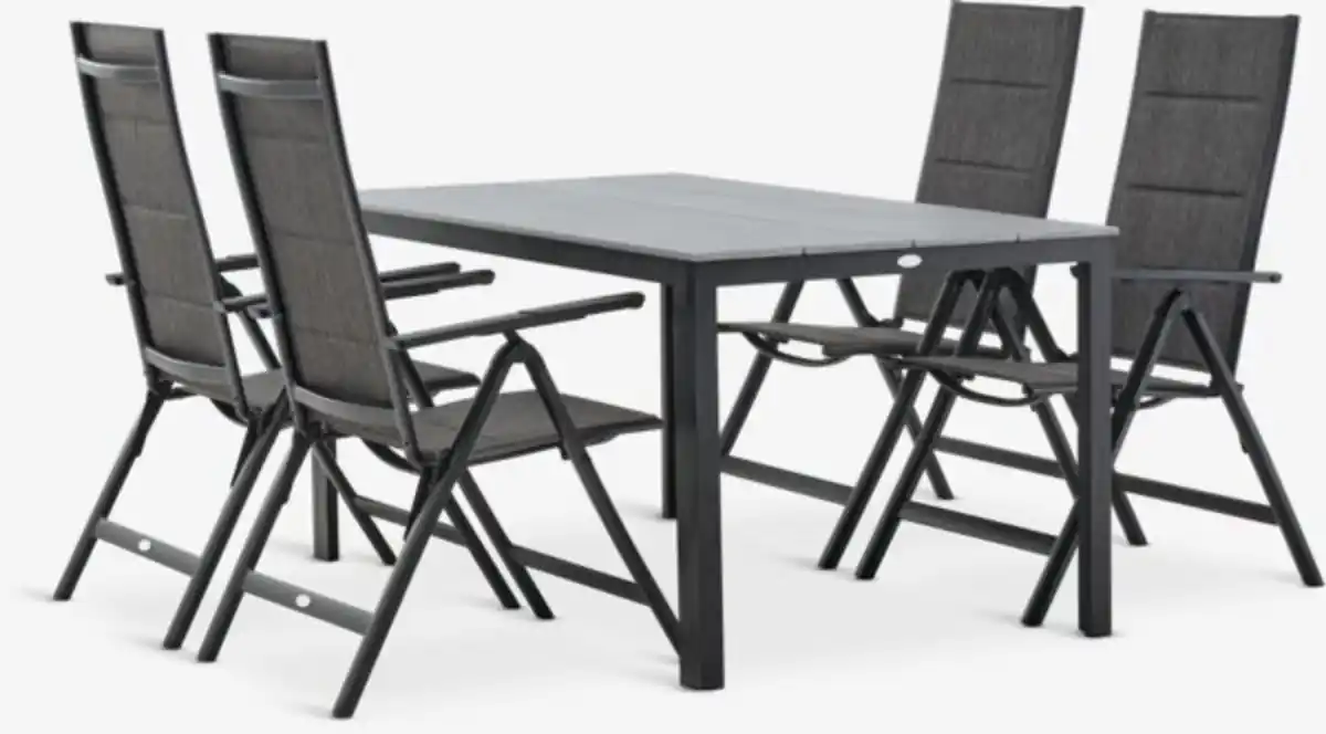 Bild 1 von MARIELYST L150 Tisch + 4 MYSEN Stühle grau