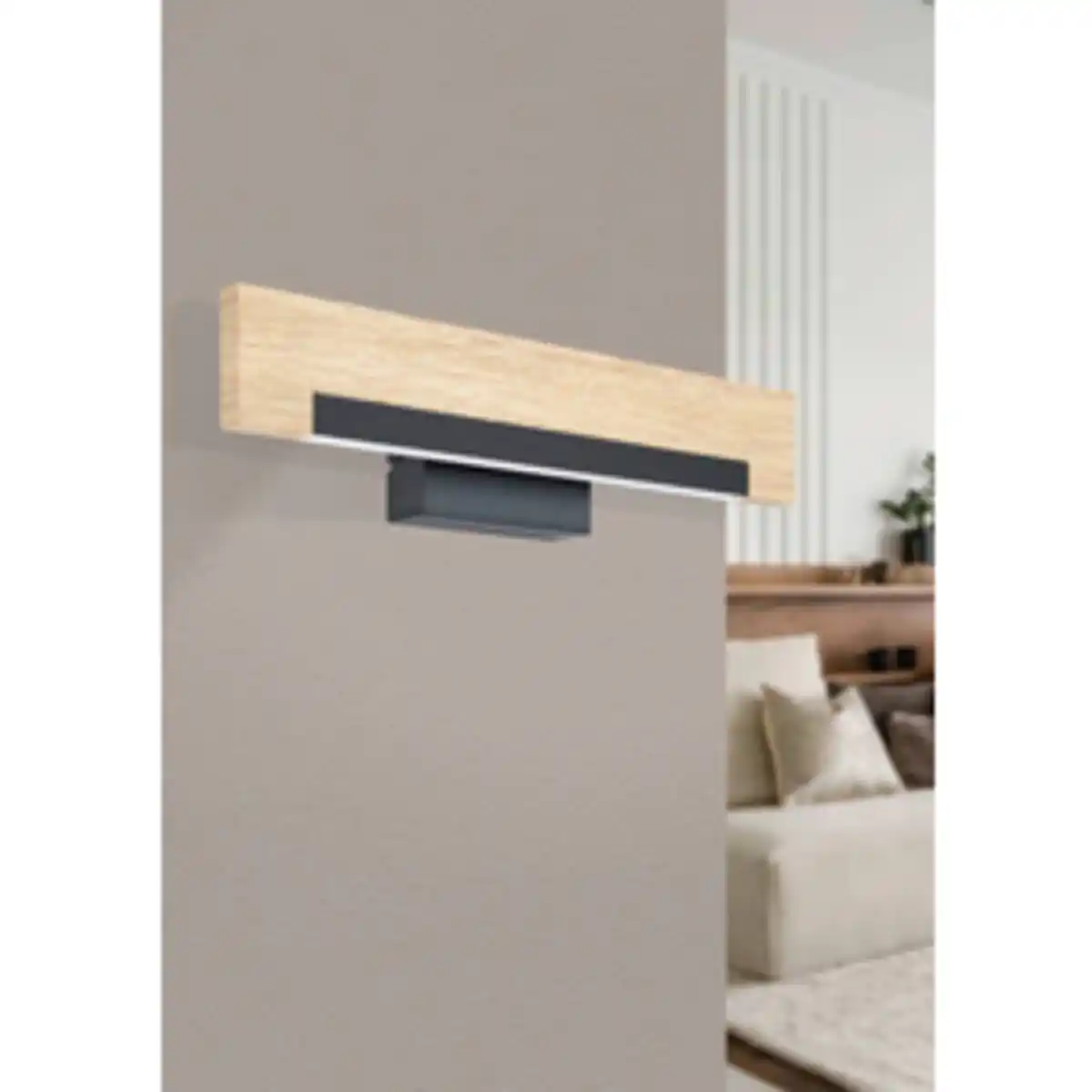 Bild 2 von EGLO Wand-/Deckenleuchte »CAMACHO«, stahl, holz, 3000K