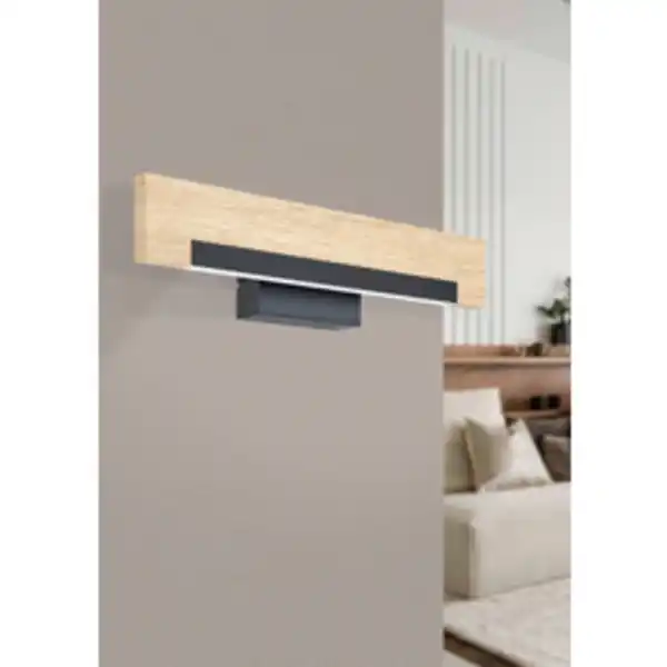 Bild 2 von EGLO Wand-/Deckenleuchte »CAMACHO«, stahl, holz, 3000K