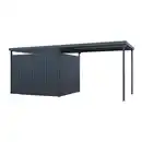 Bild 1 von Metallgerätehaus 7㎡ Skylight mit 7㎡ Carport-Erweiterung 2 in 1, ca. 245 x 290 x 226 cm