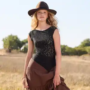 Damen-T-Shirt aus Spitze