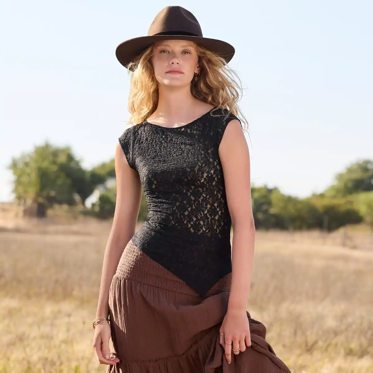 Bild 1 von Damen-T-Shirt aus Spitze