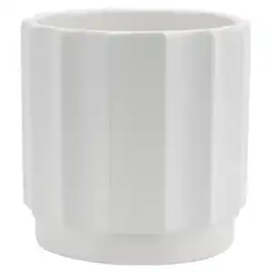 BELAVI Pflanzgefäß Wellen, Style 1, Weiß Matt