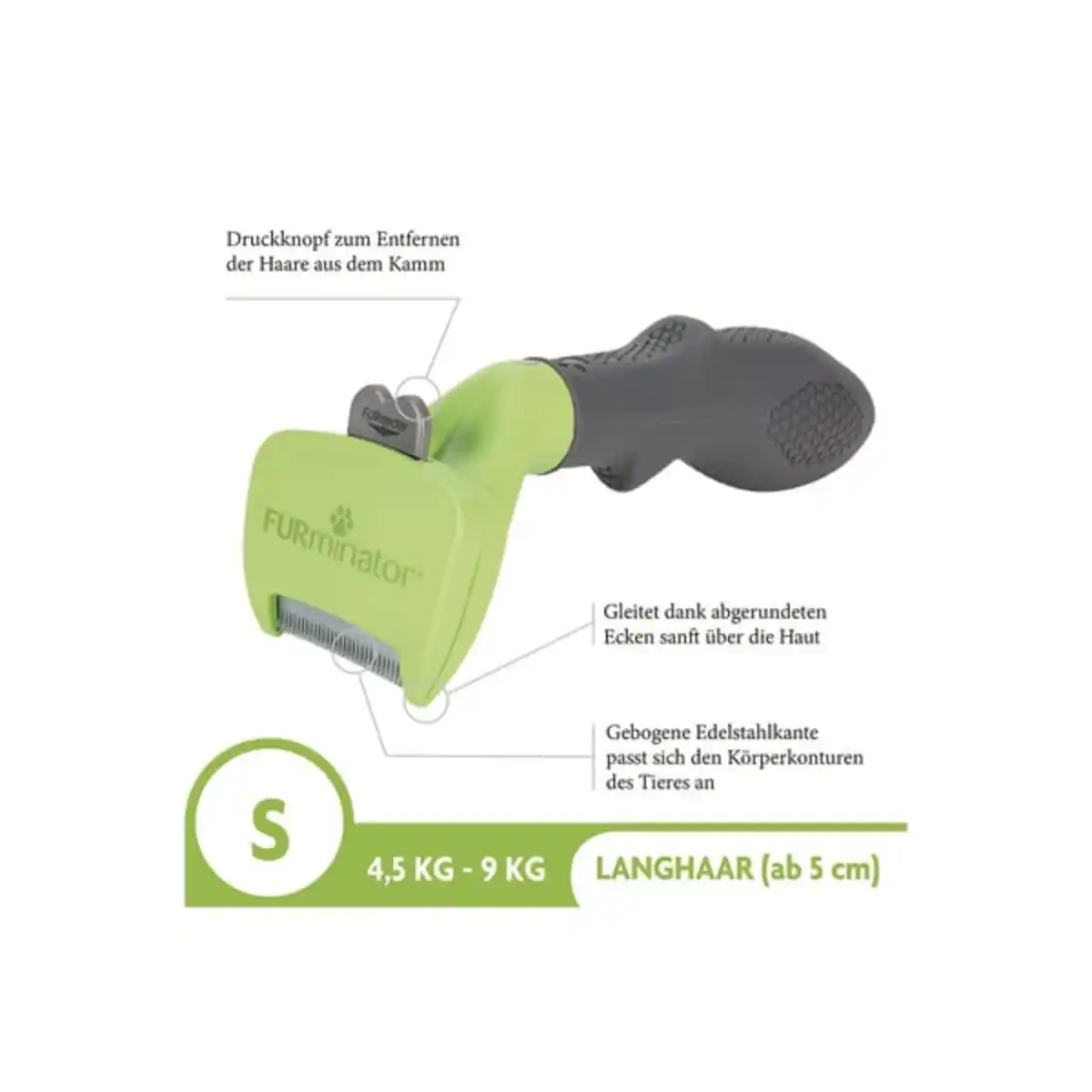 Bild 2 von FURminator Hund Langhaar Bürste für Unterwolle S Langhaar
