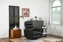 Bild 2 von Verstellbarer Relaxsessel / Massagesessel, ca. 75 x 94,5 x 100,5 cm - Schwarz in Lederoptik