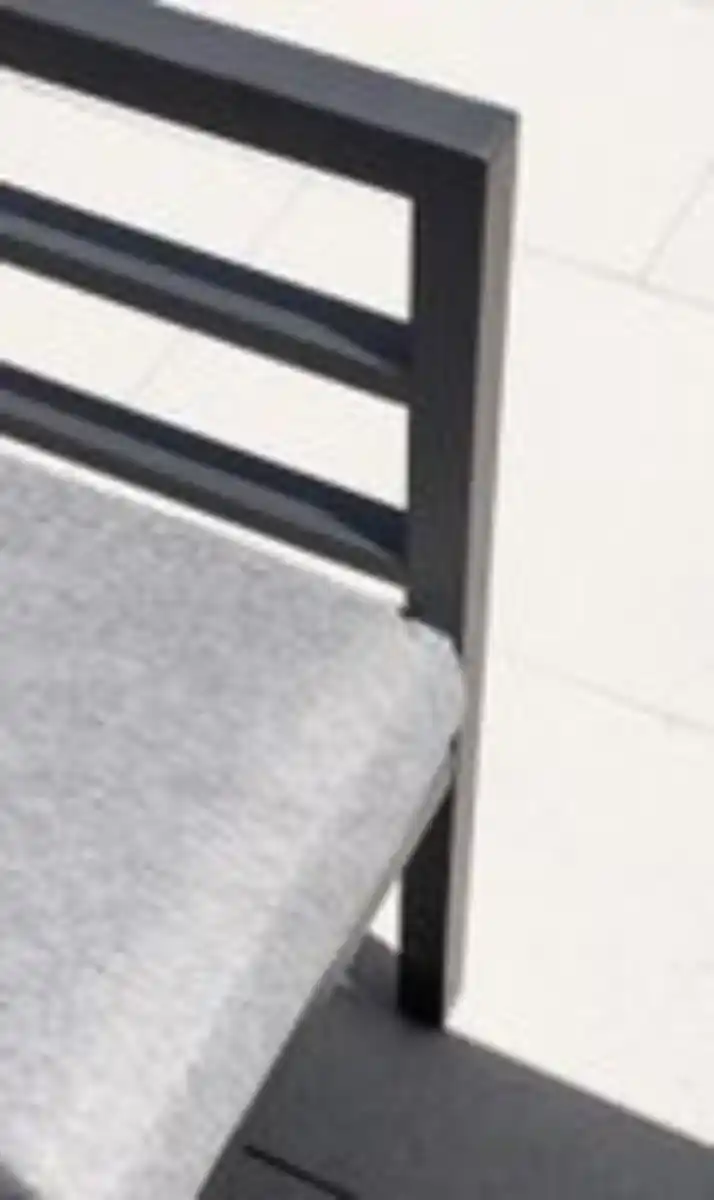 Bild 3 von 17tlg. Aluminium Eckloungeset-Set  "Malia" mit 2 Sessel, Tisch & Polsterauflagen - Schwarz/Grau