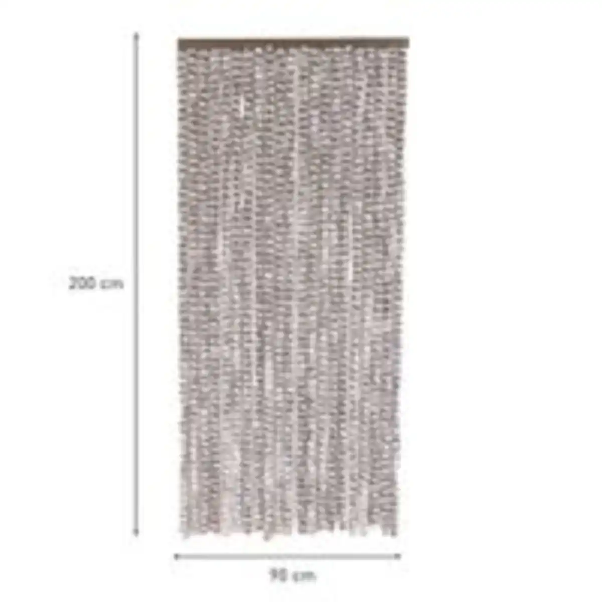 Bild 4 von Flauschvorhang 90x200cm taupe-weiß meliert, Fliegenschutz, Türvorhang Wohnwagen