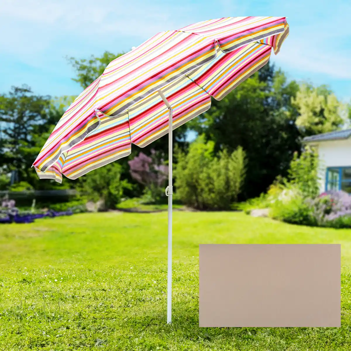 Bild 1 von Strand-/ Sonnenschirm Ø 200 cm, Taupe