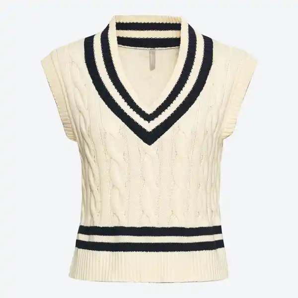 Bild 3 von Damen-Pullunder mit Zopfstrickmuster