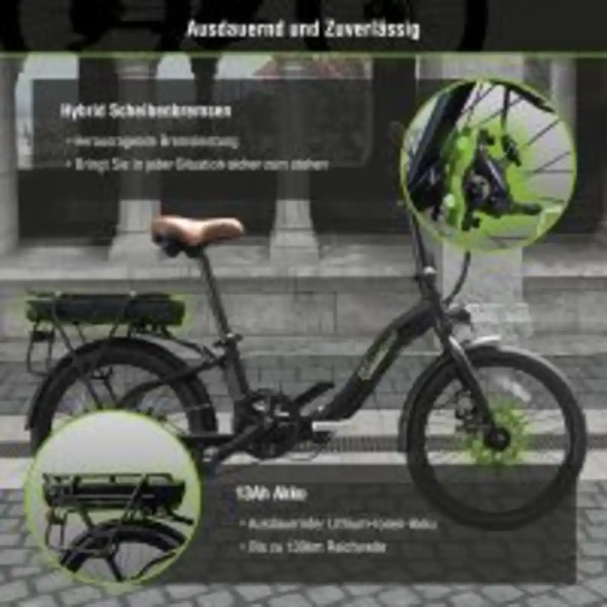 Bild 2 von SachsenRAD E-Faltrad F2 Farmers Folding 36V/13Ah Abnehmbar Akku