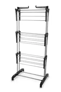 Turmwäscheständer XXL silber/schwarz