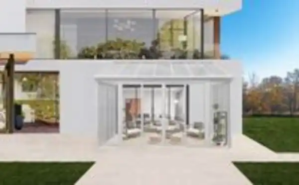 Bild 2 von Wintergarten aus Aluminium, ca. 292 x 428 x 312 cm - Weiß