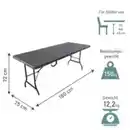 Bild 2 von Gartentisch in Holzoptik, Klapptisch 180 x 75 cm, Buffettisch bis 150 kg belastbar