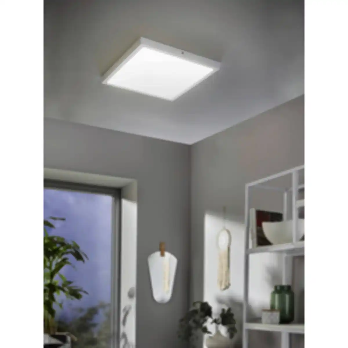 Bild 2 von EGLO LED-Aufbauleuchte »FUEVA 1«, 25W, 4000 k, 2600 lm, Alu weiss, (HxLxB): 3 x 40 x 40 cm