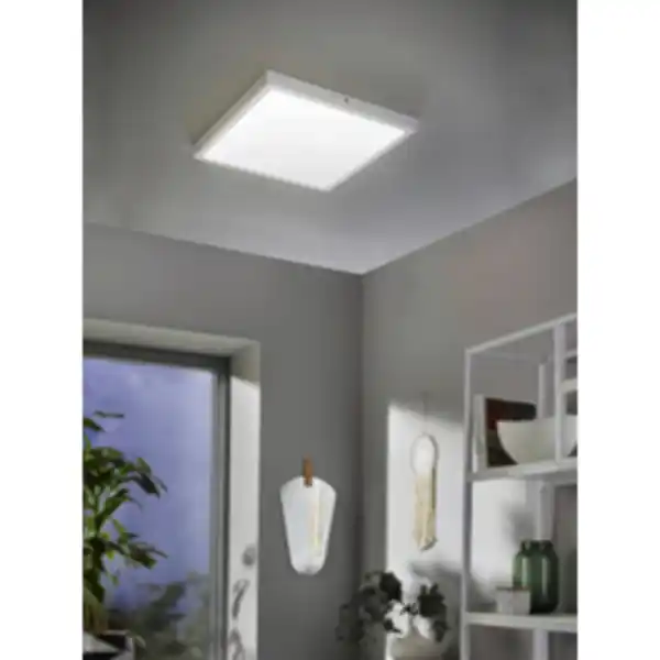 Bild 2 von EGLO LED-Aufbauleuchte »FUEVA 1«, 25W, 4000 k, 2600 lm, Alu weiss, (HxLxB): 3 x 40 x 40 cm